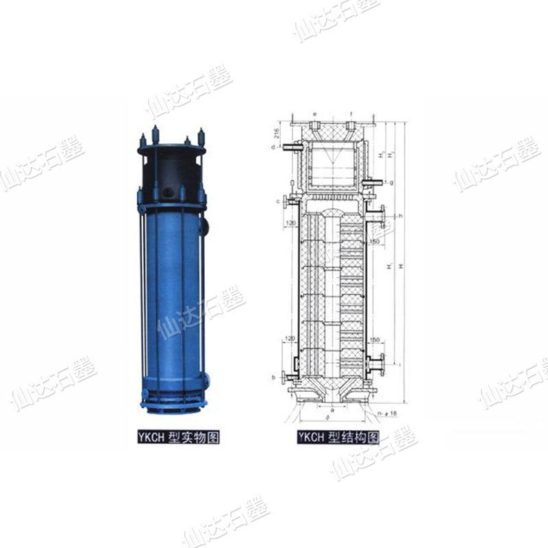 圓塊孔式石墨硫酸稀釋冷卻器